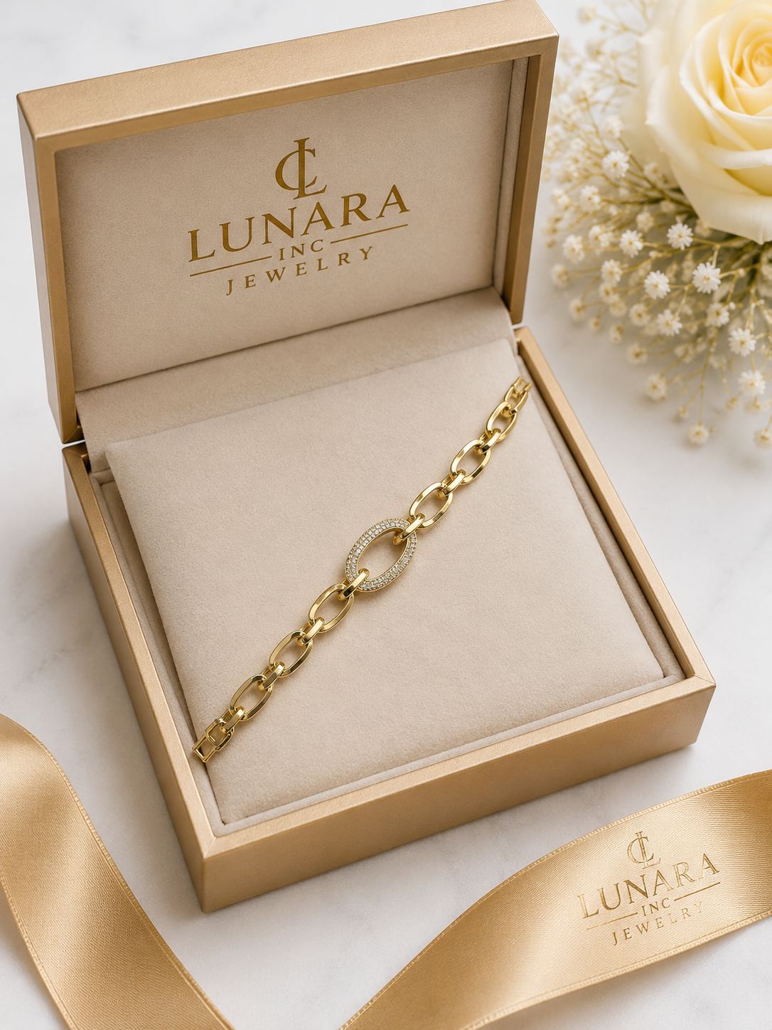 Aurora Oval Link Bracelet ✨