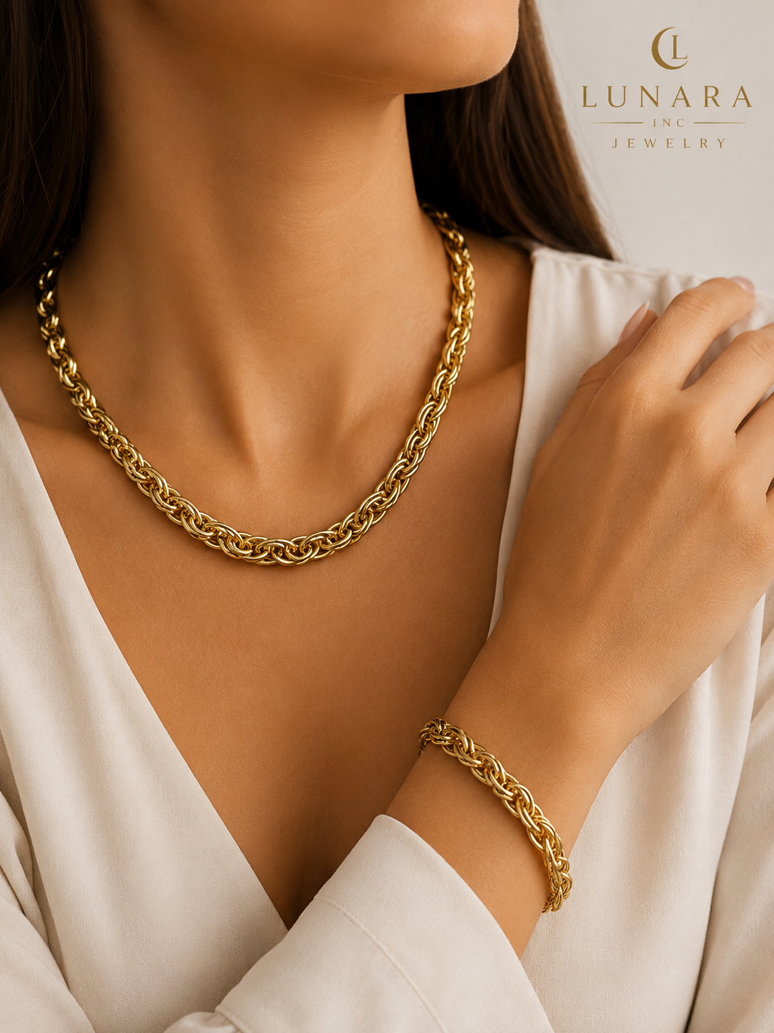 Byzantine Link Jewelry Set