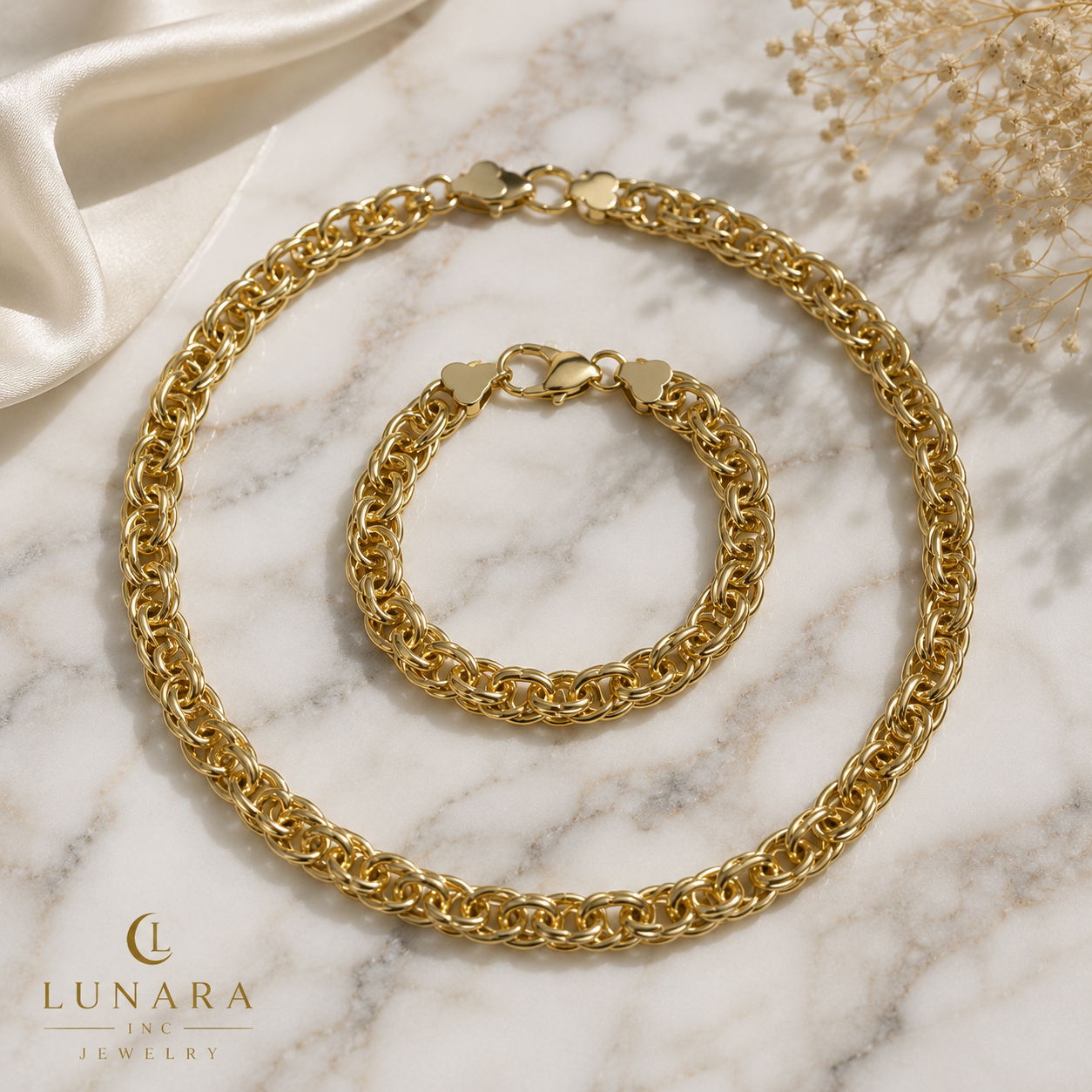 Byzantine Link Jewelry Set