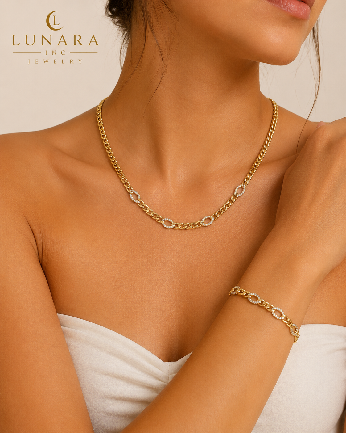 Celeste Halo Jewelry Set