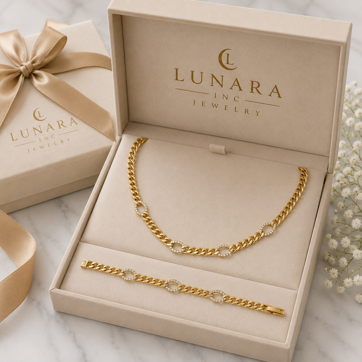Celeste Halo Jewelry Set