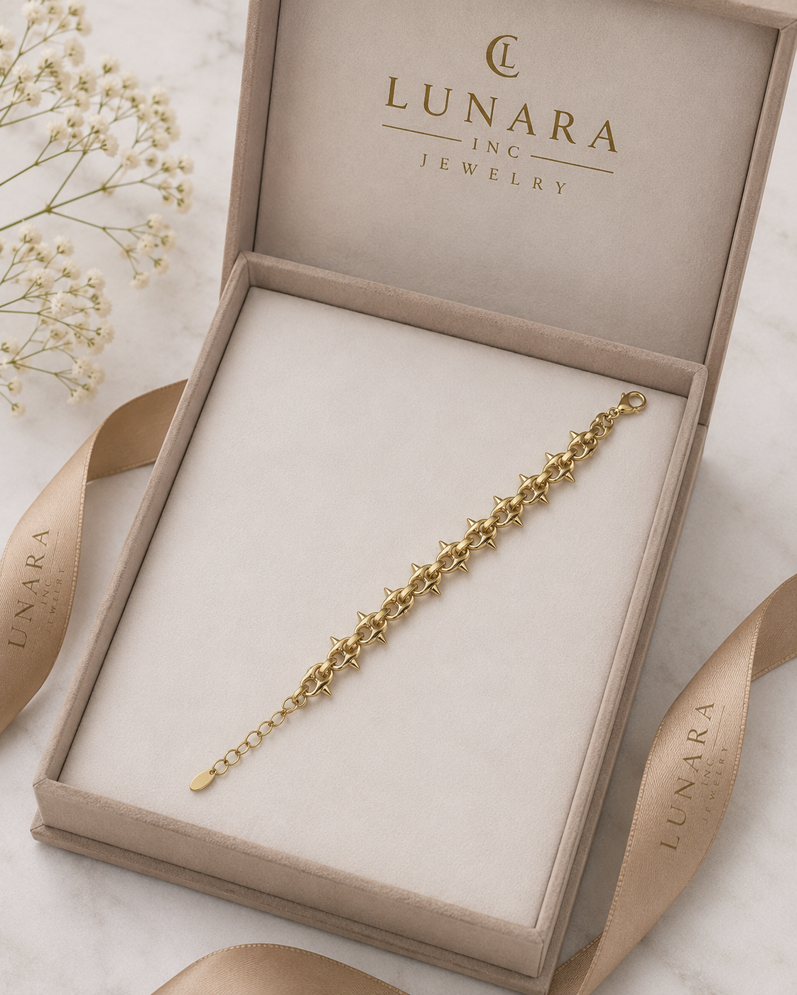 Edge Spike Link Bracelet