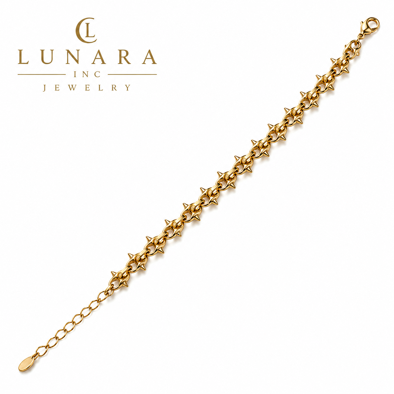 Edge Spike Link Bracelet
