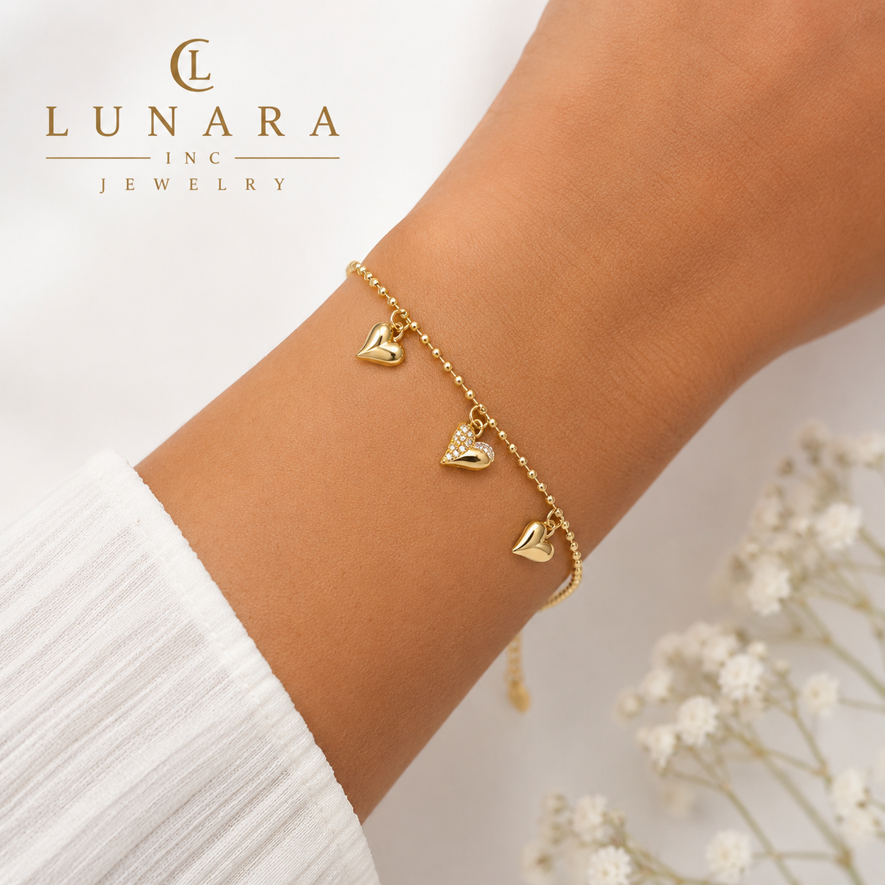 Sweet Hearts Charm Bracelet