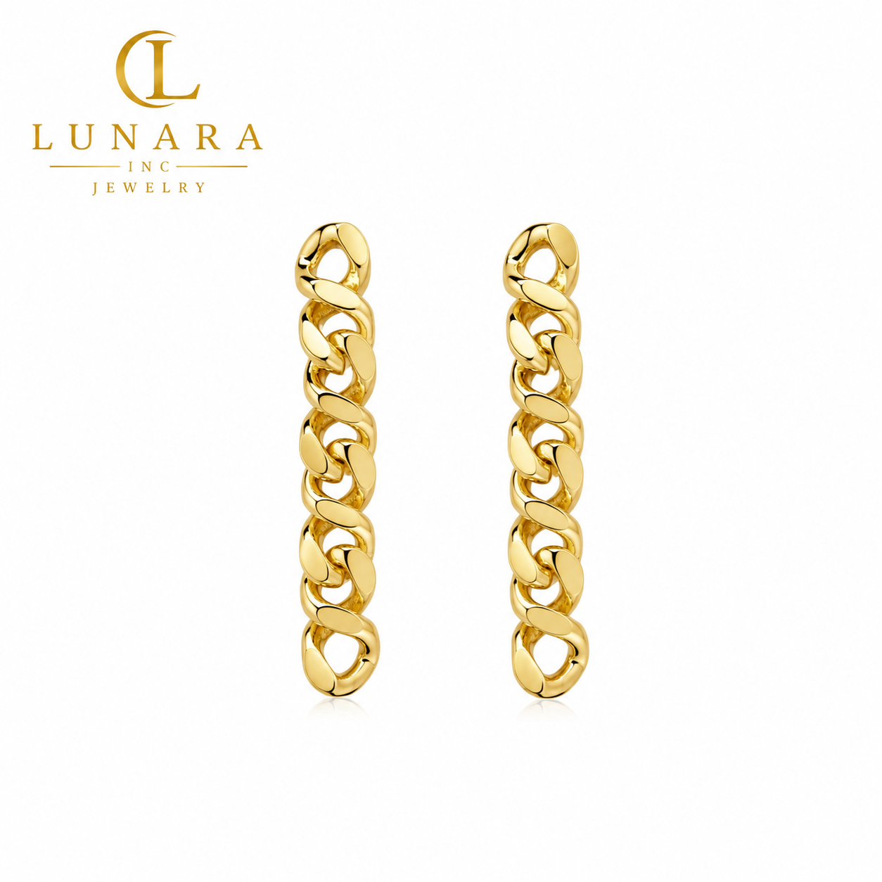 Cuban Link Drop Earrings