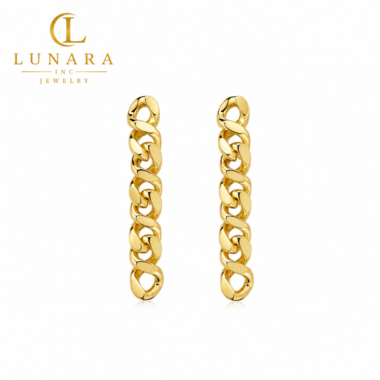 Cuban Link Drop Earrings