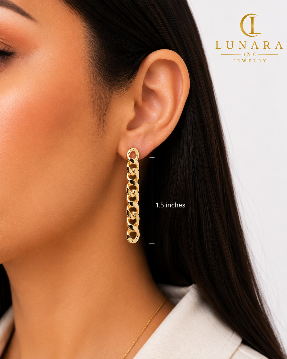 Cuban Link Drop Earrings