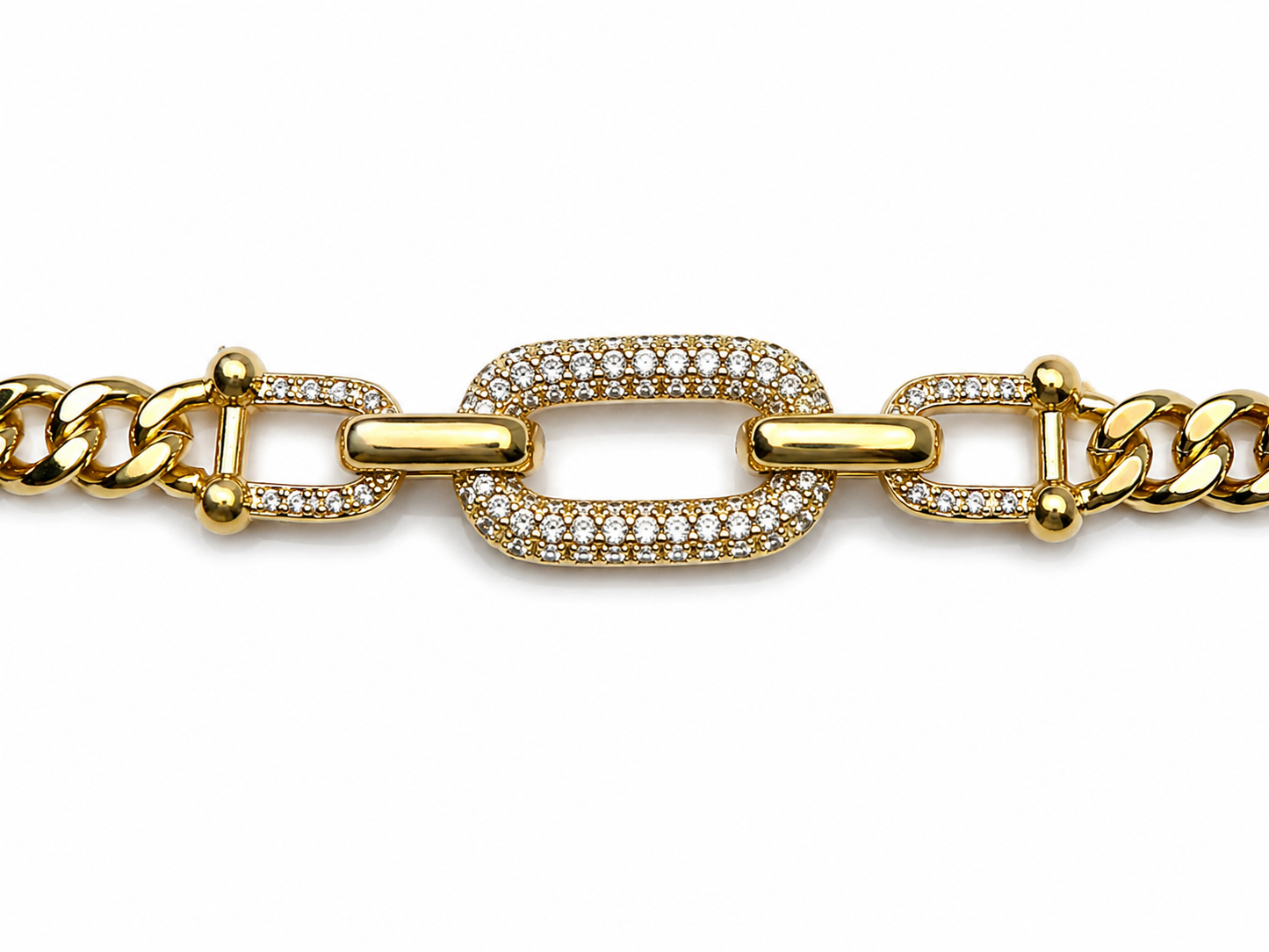 Lunara Pavé Link Cuban Bracelet