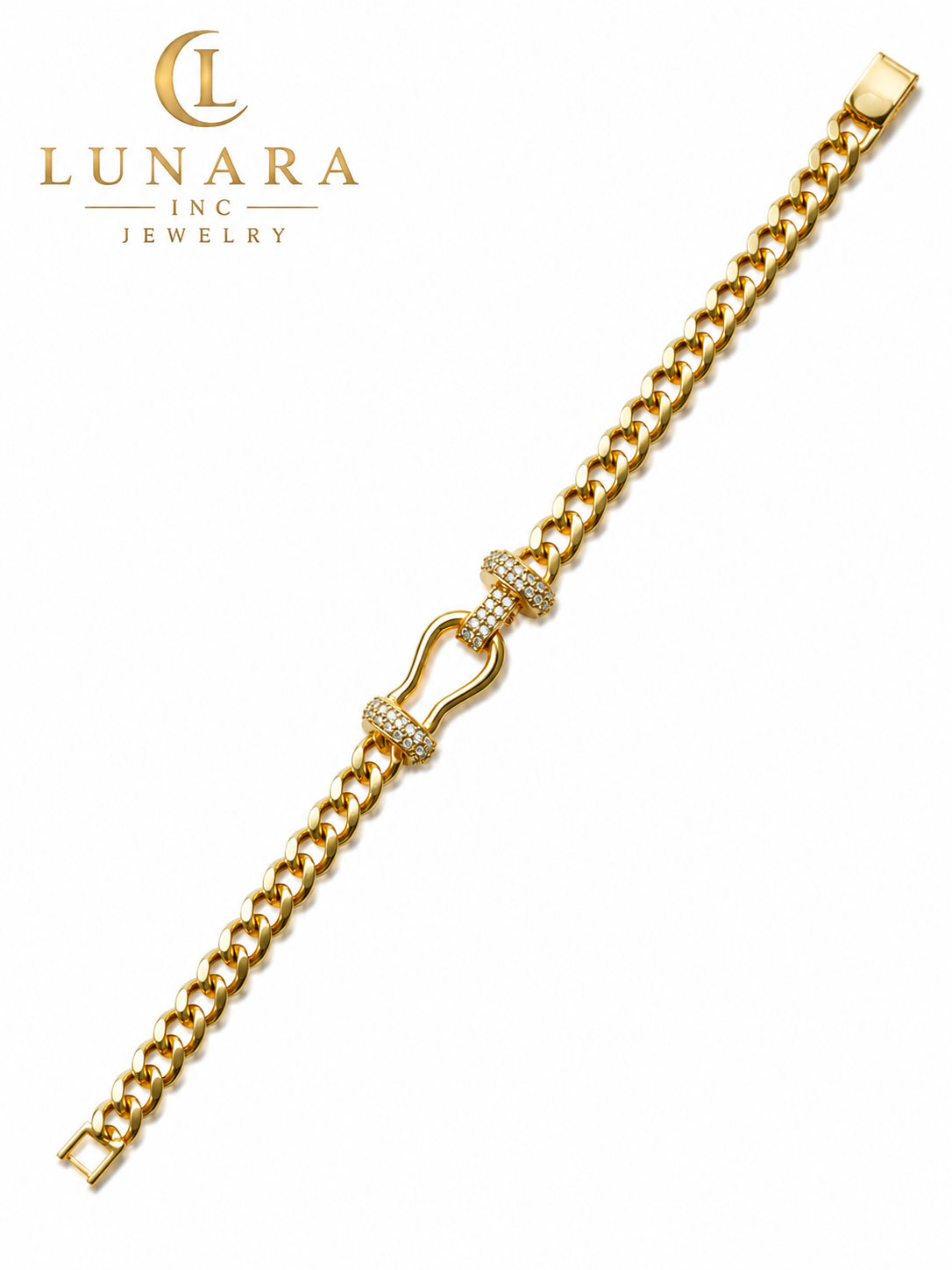 Lunara Pavé Link Cuban Bracelet