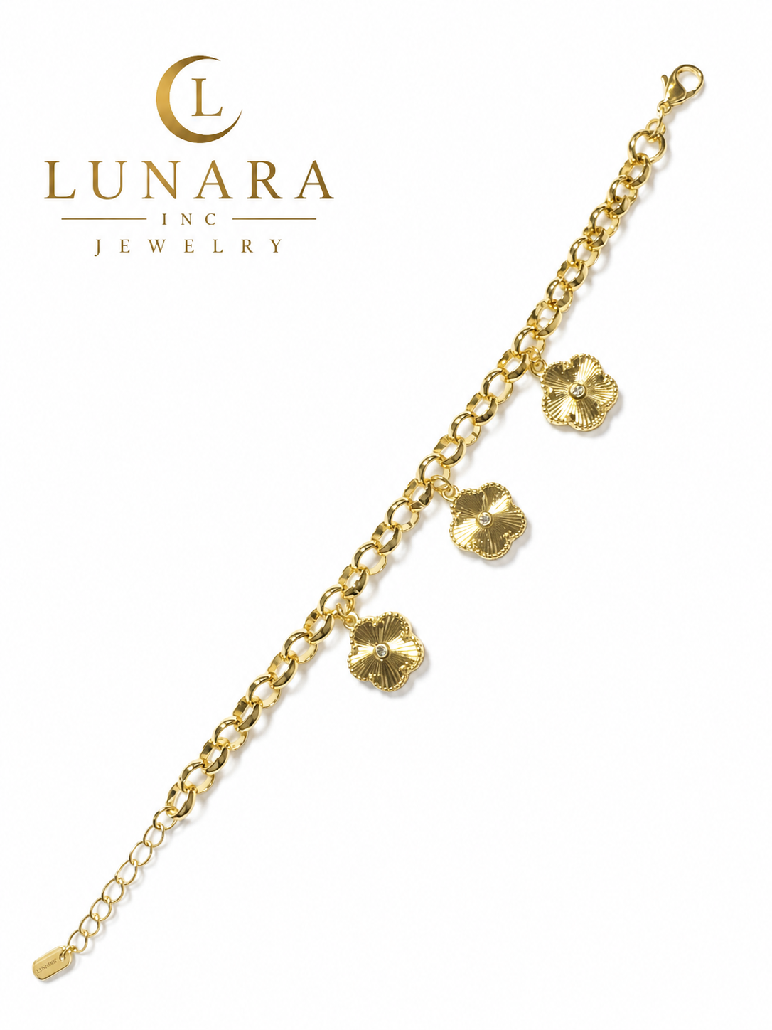 Golden Blossom Charm Bracelet