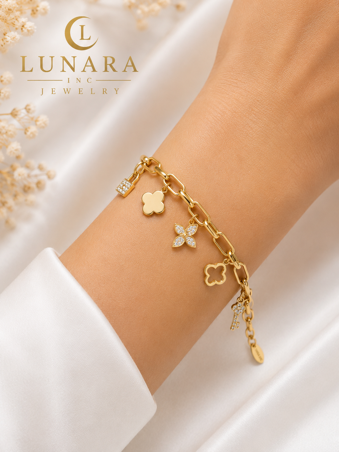Paperclip Charm Bracelet