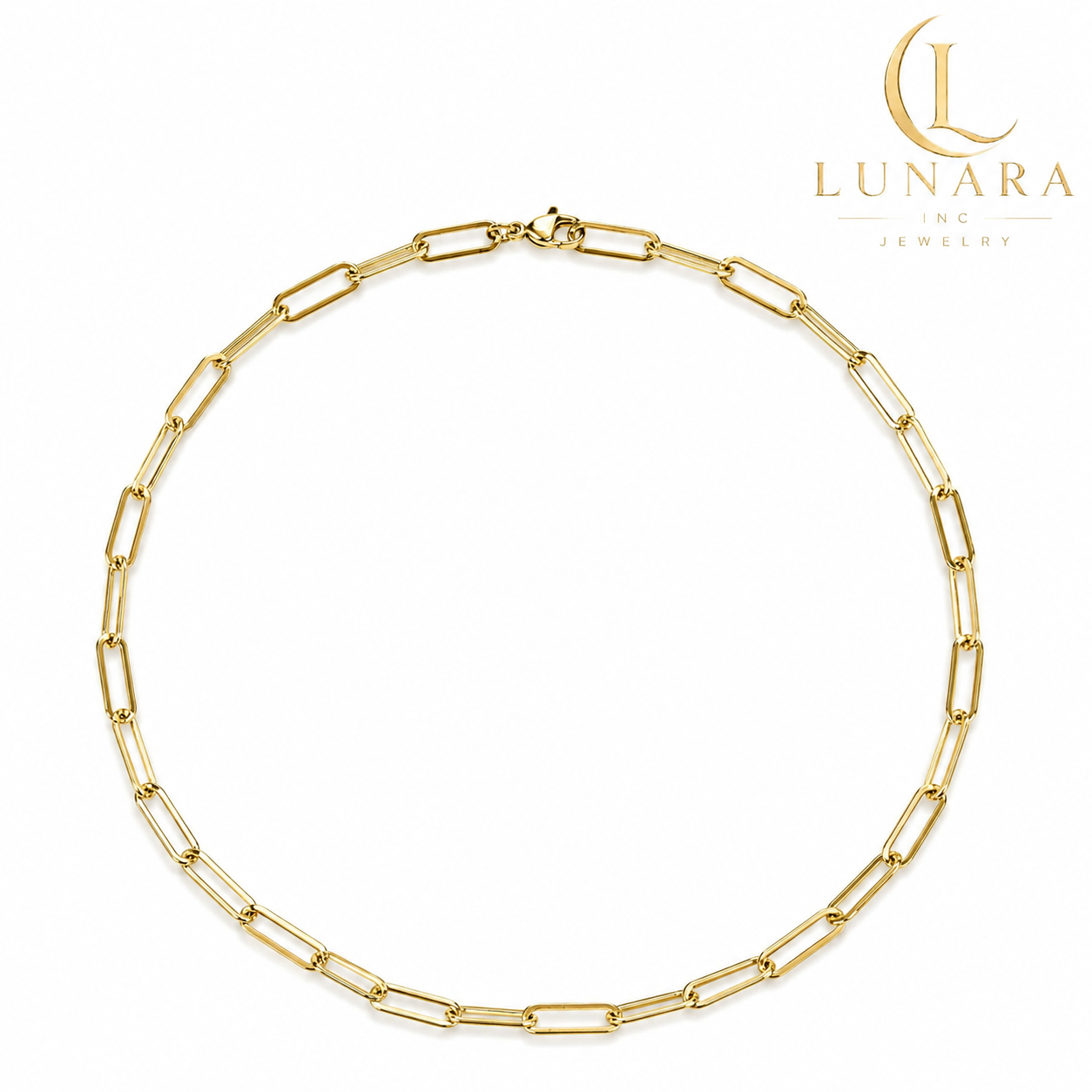 Luna Paperclip Chain Necklace