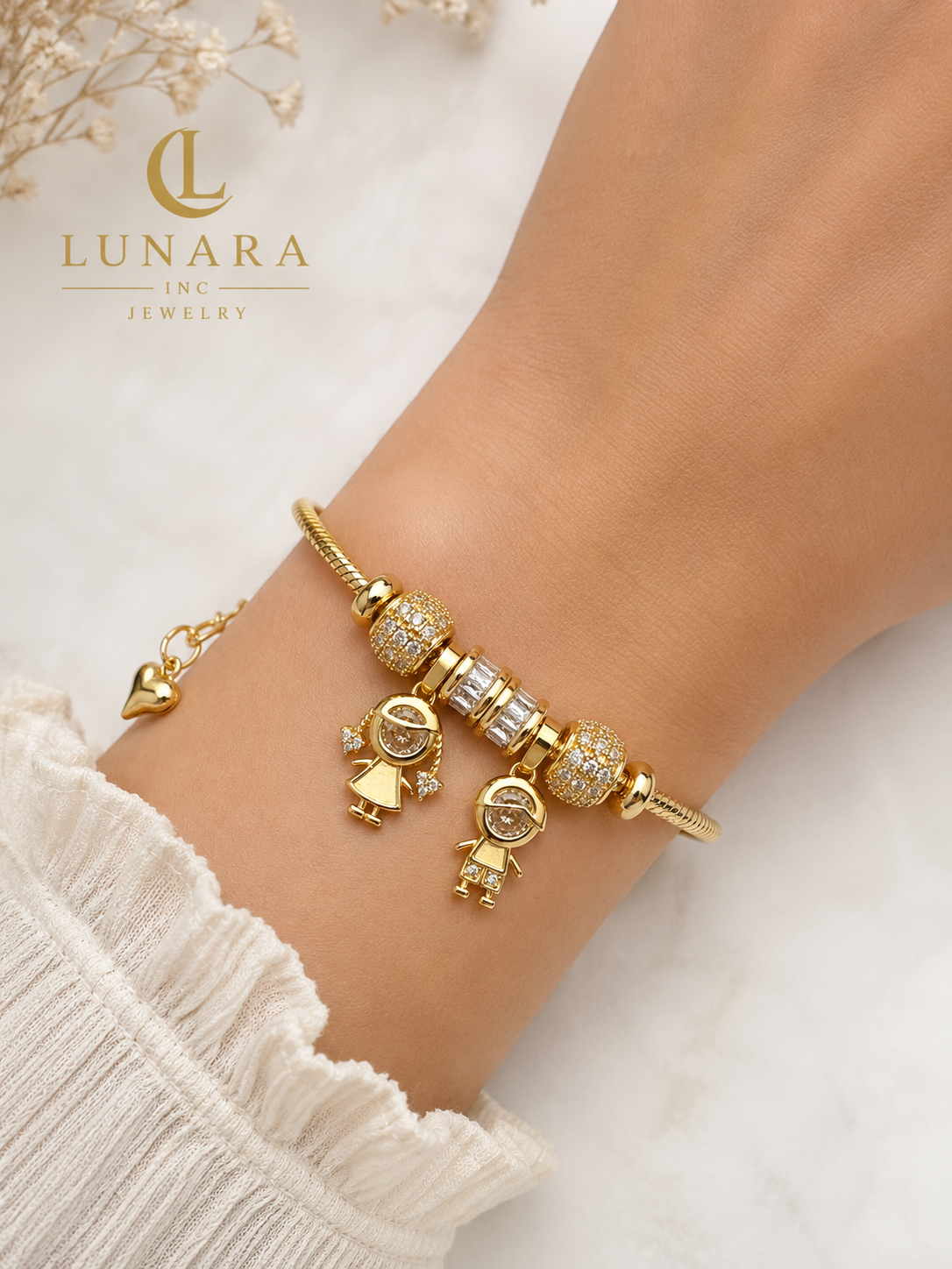 Lunara Family Charm Bracelet