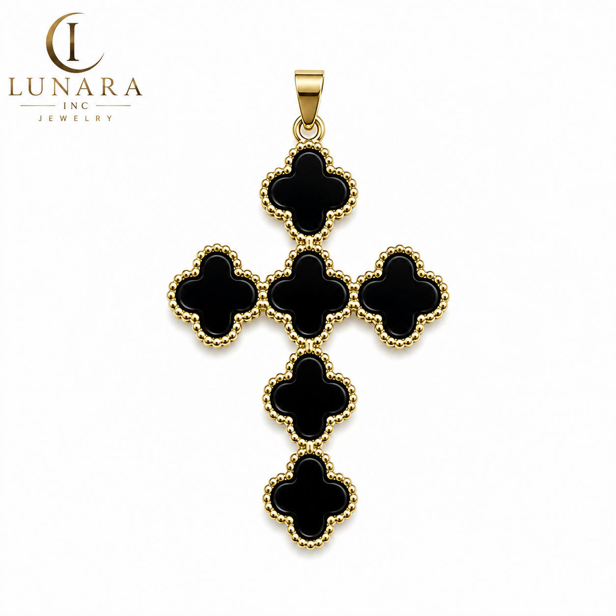 Clover Cross Pendant Necklace Charm