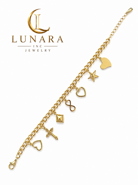 Lunara Gold Charm Bracelet