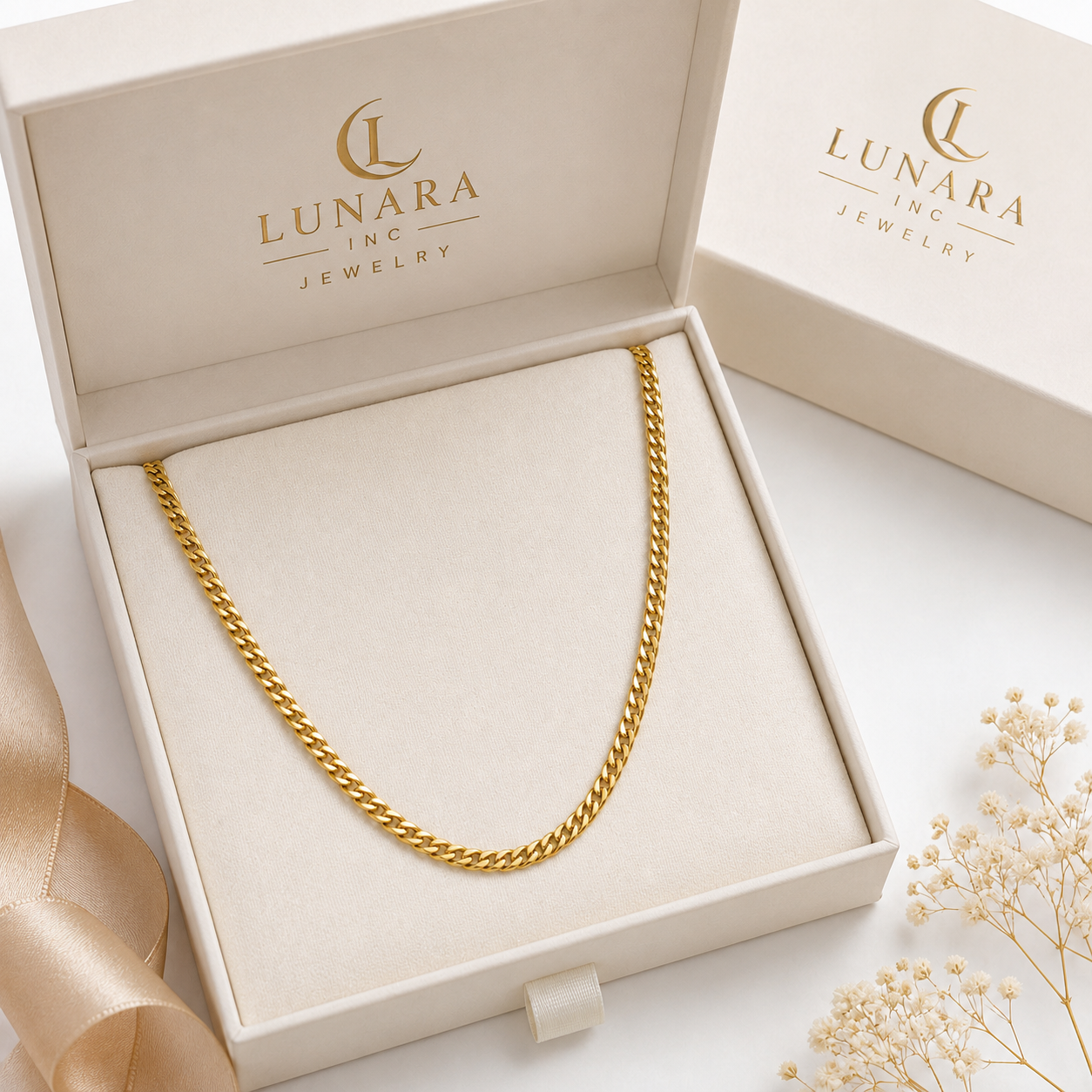 5mm Gold Cuban Link Chain Necklace – Classic Unisex Chain – Stylish Everyday Jewelry
