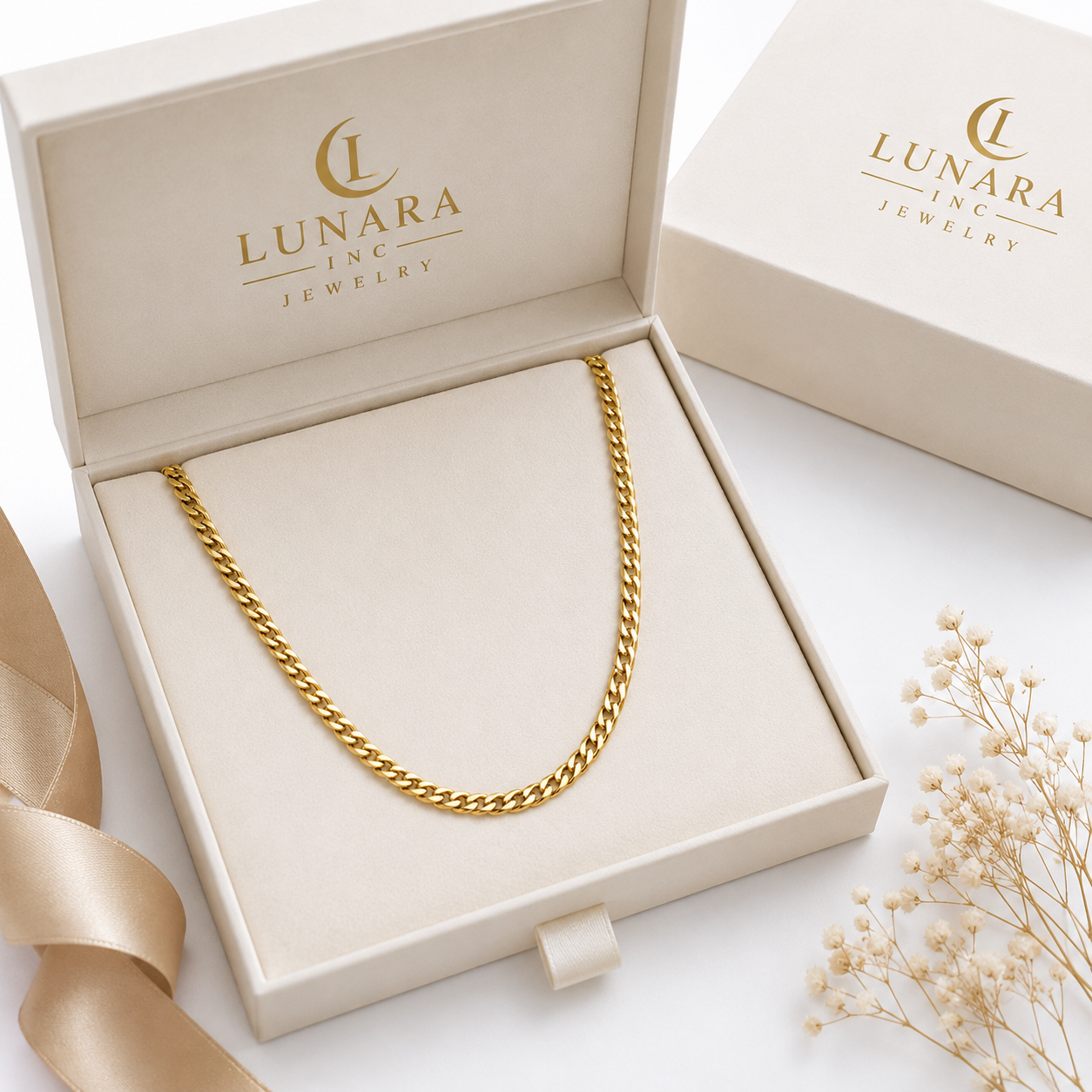 5mm Gold Cuban Link Chain Necklace 18 Inches – Classic Unisex Jewelry