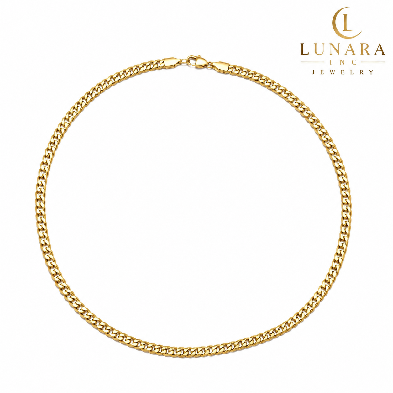 Gold Cuban Link Chain Necklace– Classic Unisex Jewelry