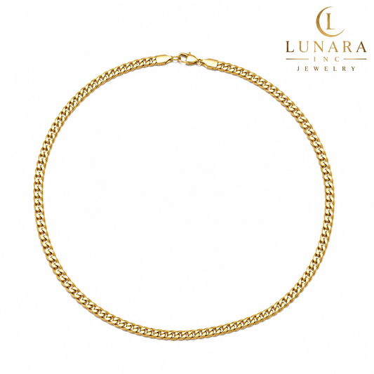 Gold Cuban Link Chain Necklace– Classic Unisex Jewelry