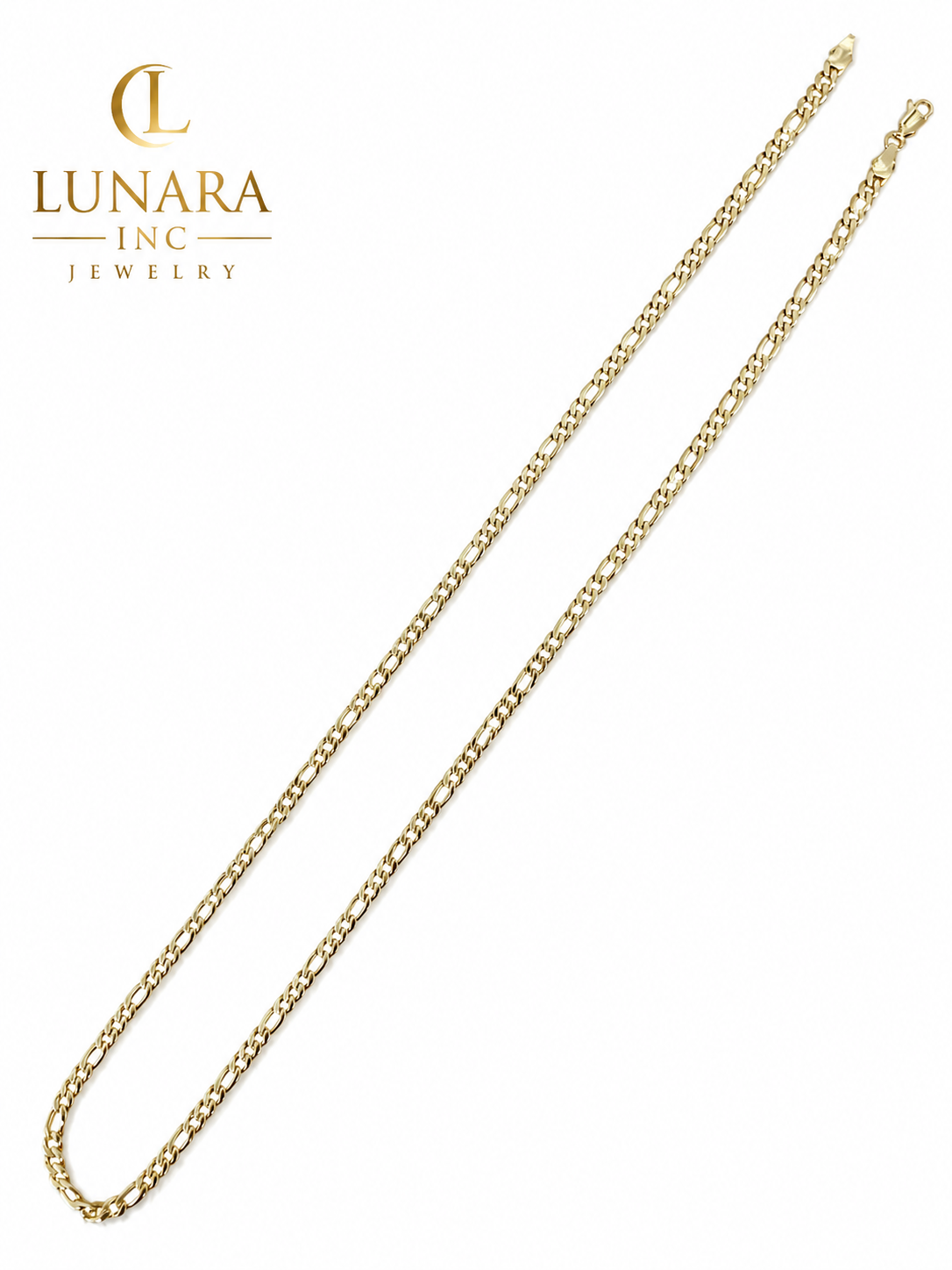 18K Gold Figaro Chain Necklace