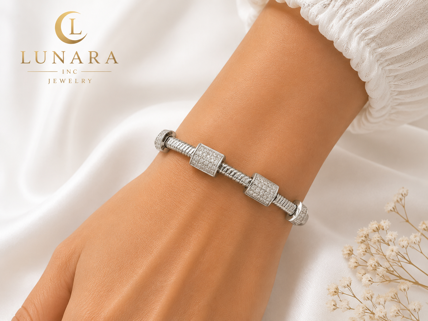 Silver Pavé Bracelet