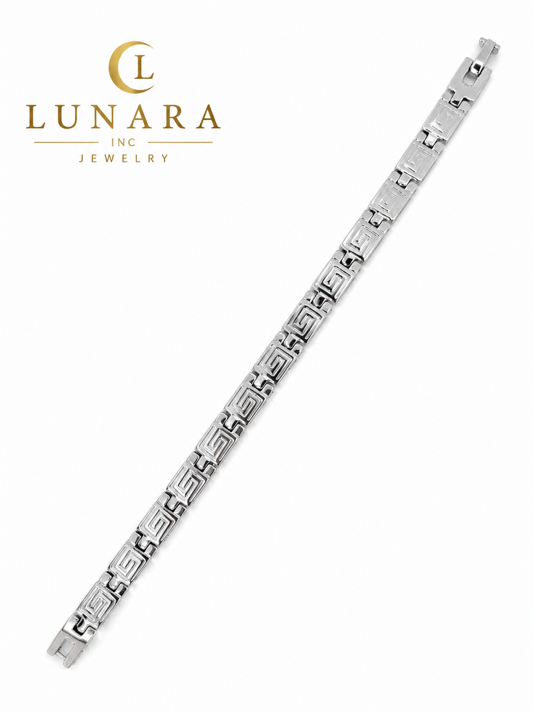 Silver Greek Key Bracelet