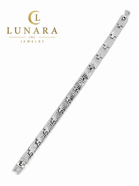 Silver Greek Key Bracelet