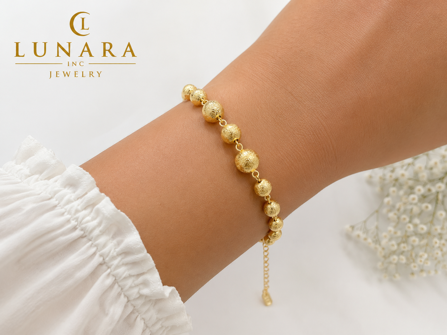 Gold Stardust Bead Bracelet