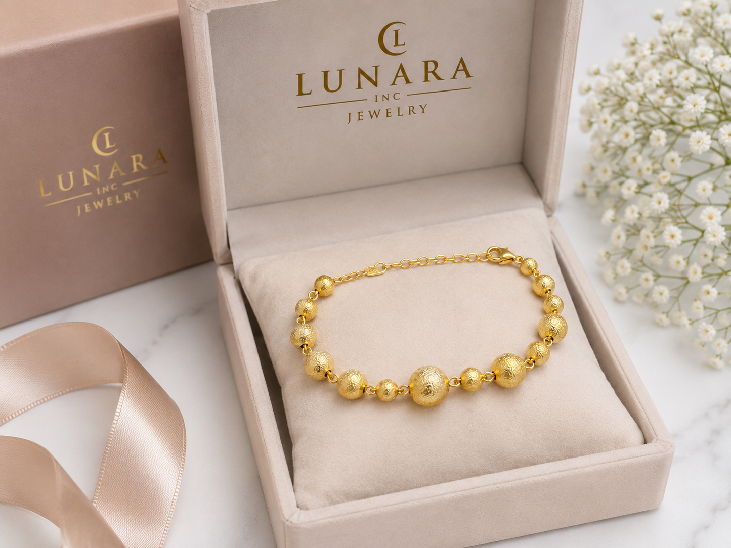 Gold Stardust Bead Bracelet