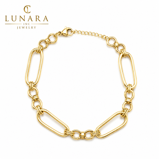 Gold Statement Link Necklace
