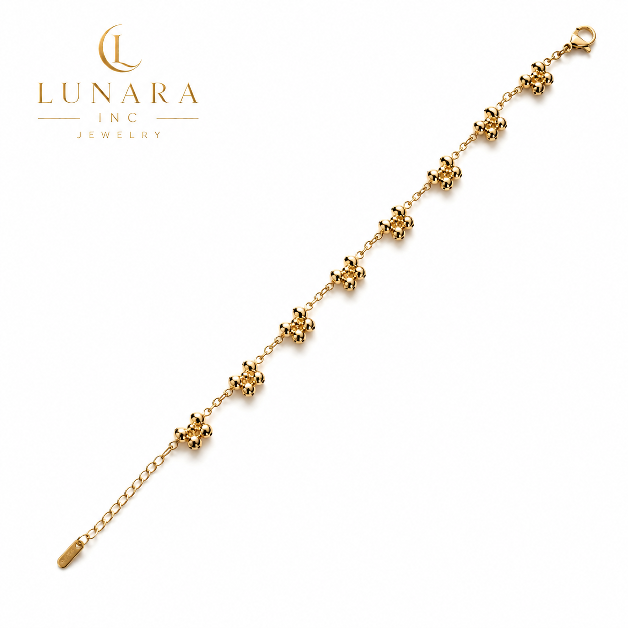 Golden Butterfly Bead Bracelet