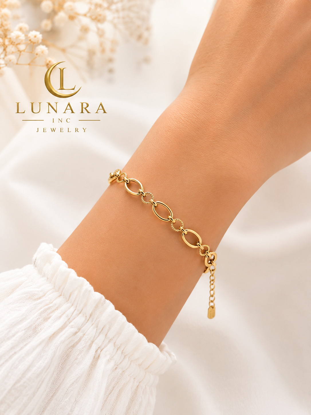 Gold Filled Oval Link Bracelet
