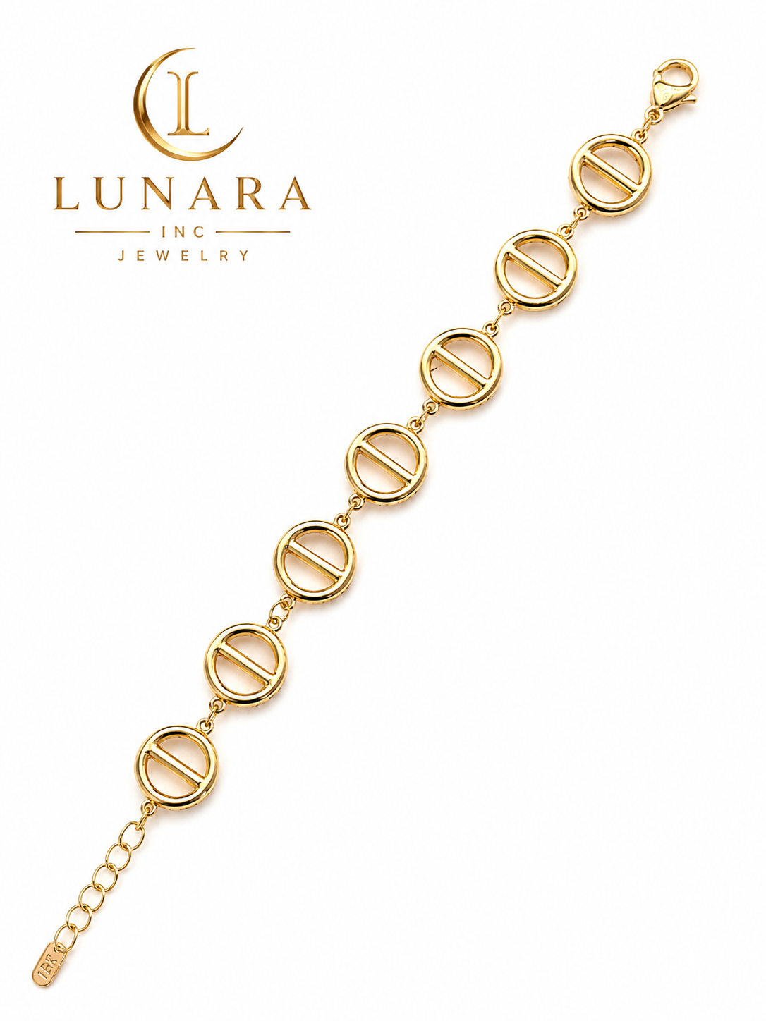 Modern Circle Link Gold Bracelet