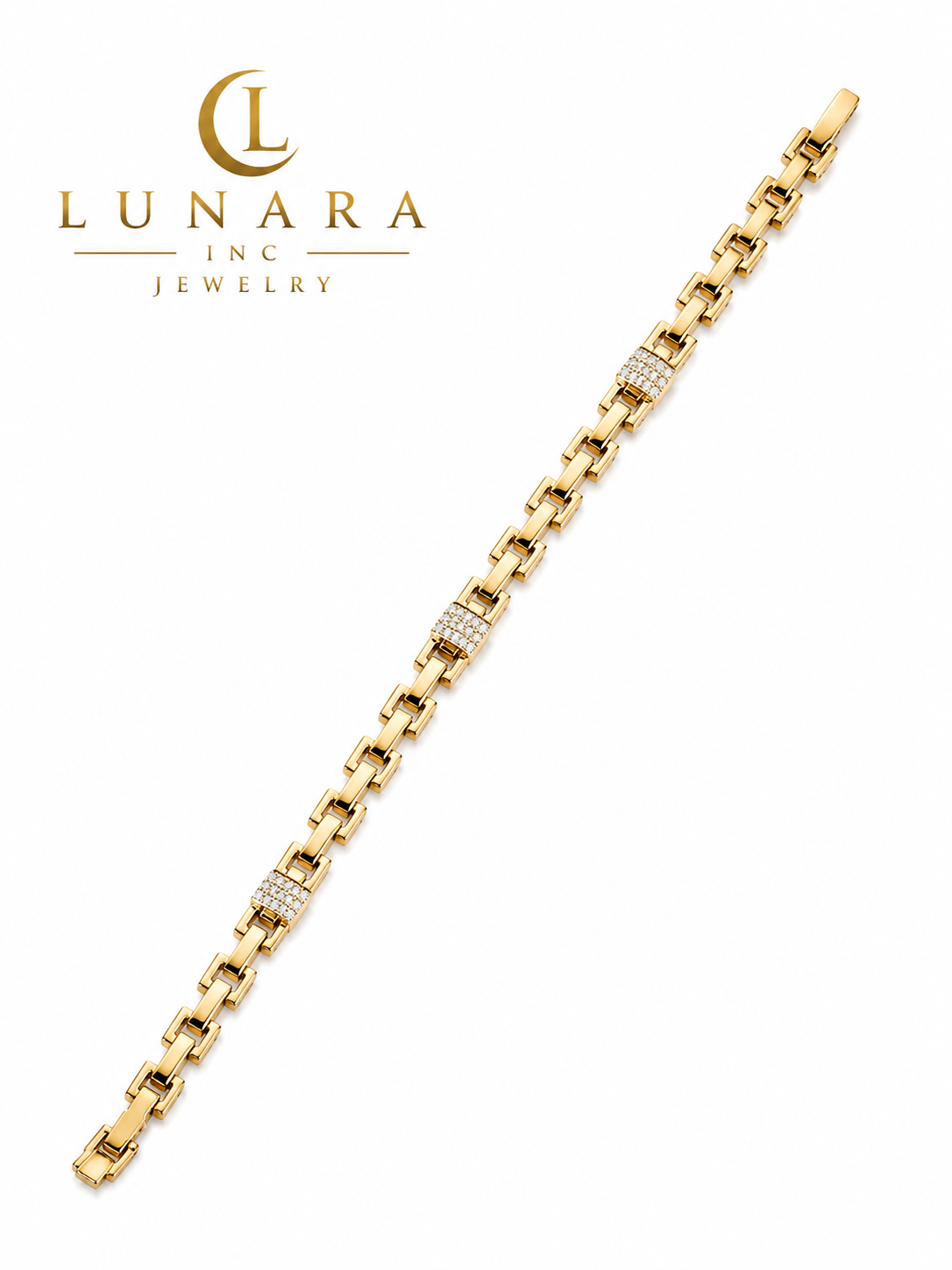 Pavé Link Gold Bracelet