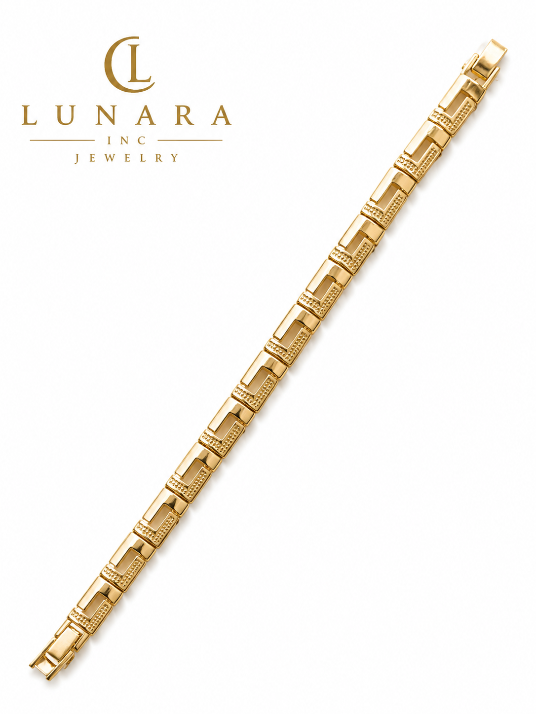 Greek Key Gold Bracelet