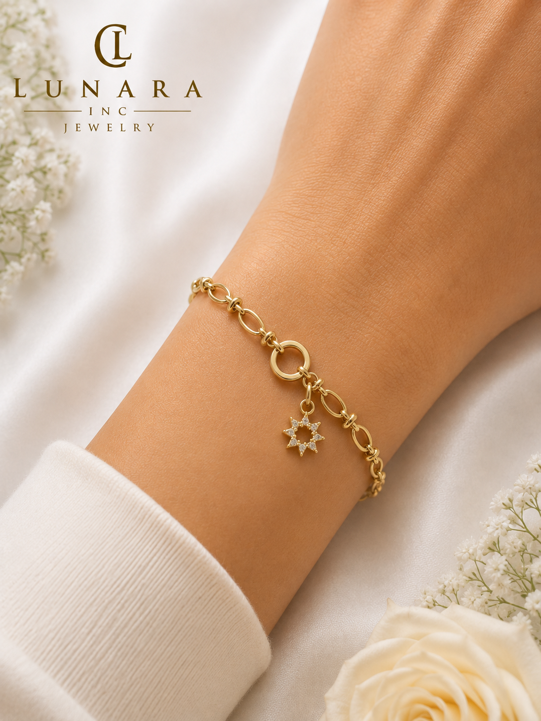 Celestial Star Charm Gold Bracelet