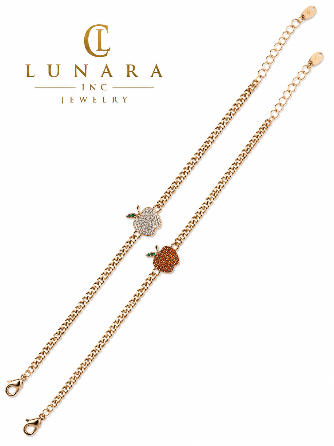 Crystal Apple Bracelet – Available in Two Colors