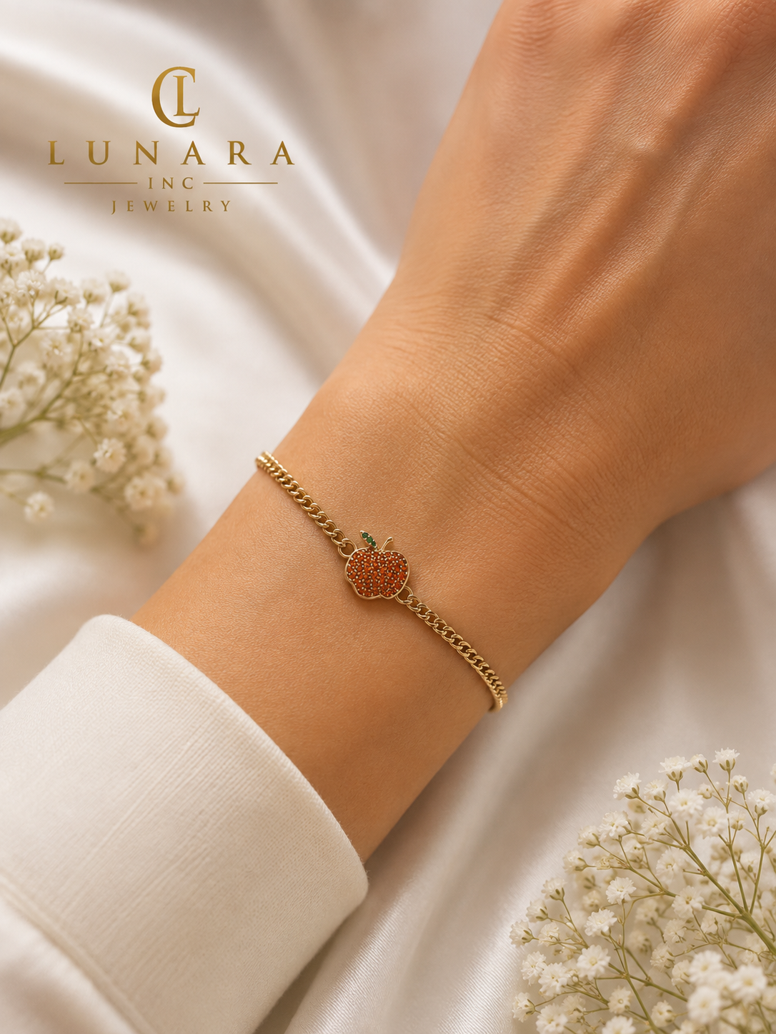 Crystal Apple Bracelet – Available in Two Colors