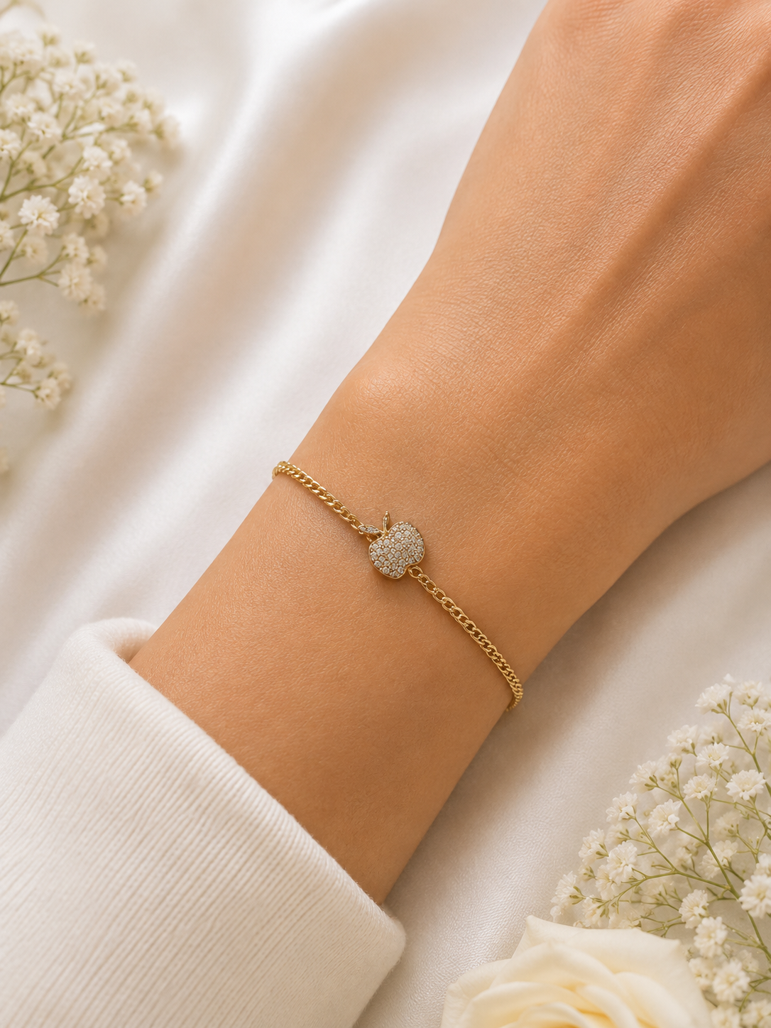 Crystal Apple Bracelet – Available in Two Colors