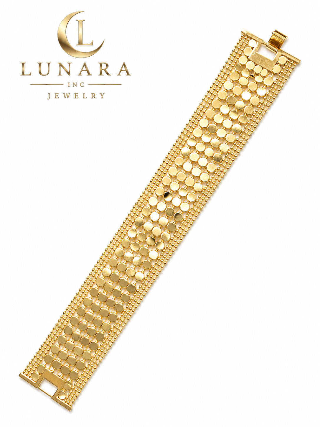 Reversible Gold Mesh Bracelet – Double-Sided