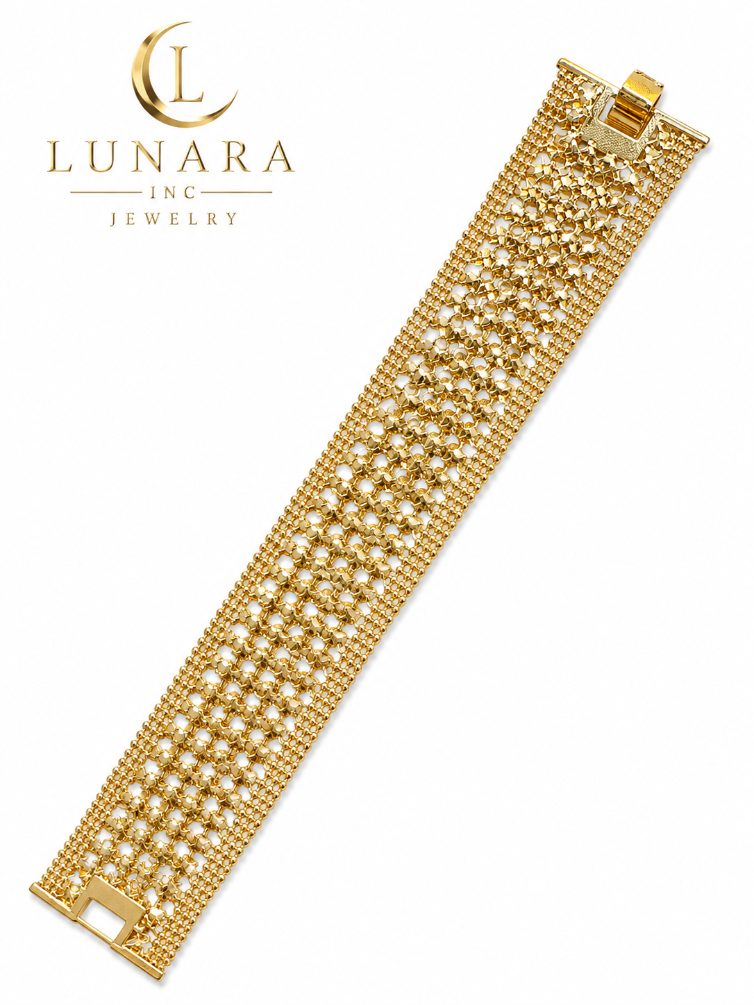 Reversible Gold Mesh Bracelet – Double-Sided