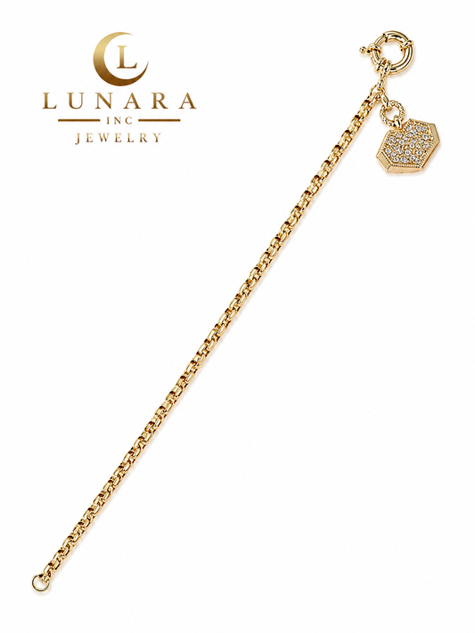 Heart Crystal Charm Bracelet