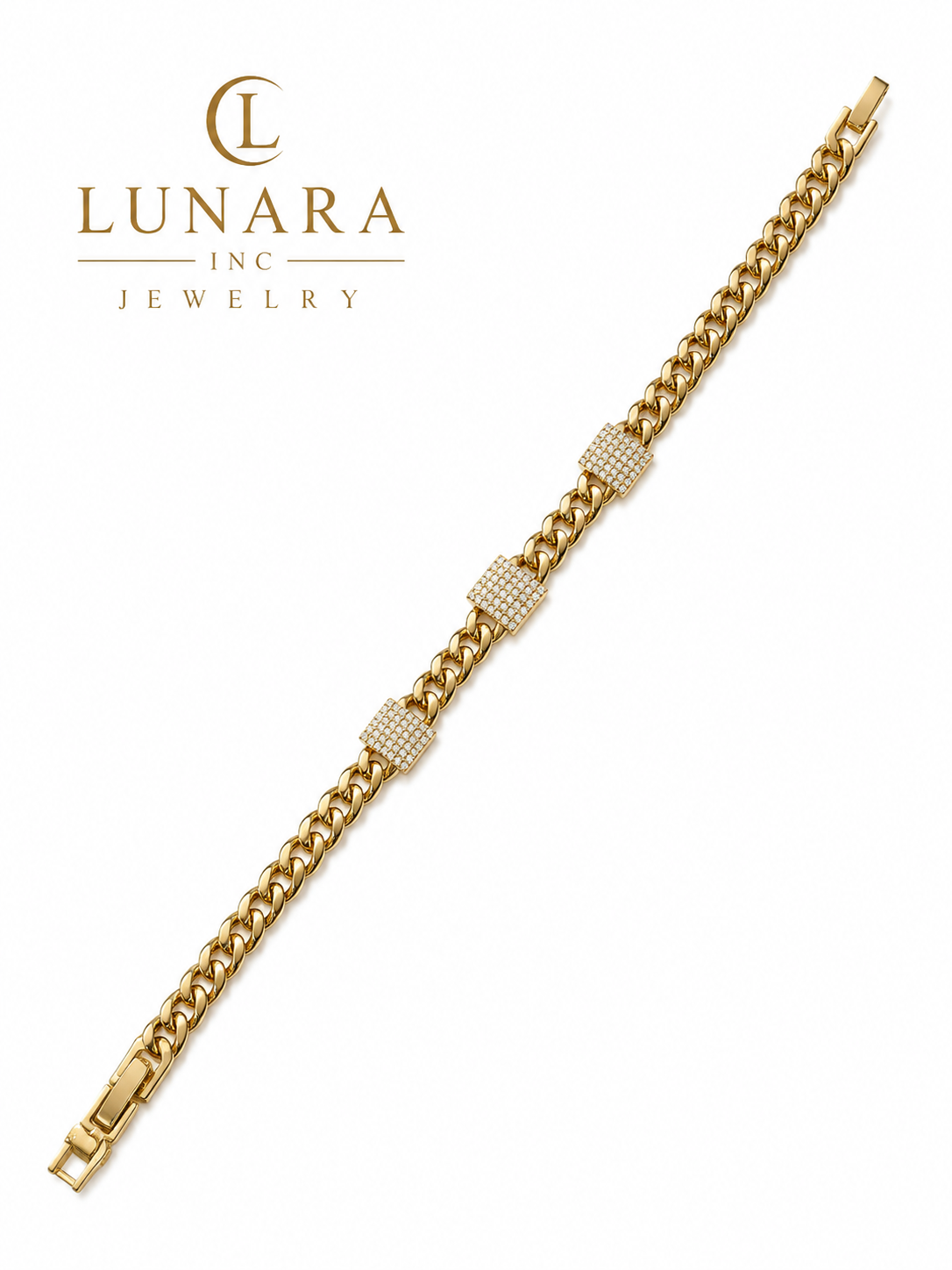 Luxe Pavé Cuban Bracelet