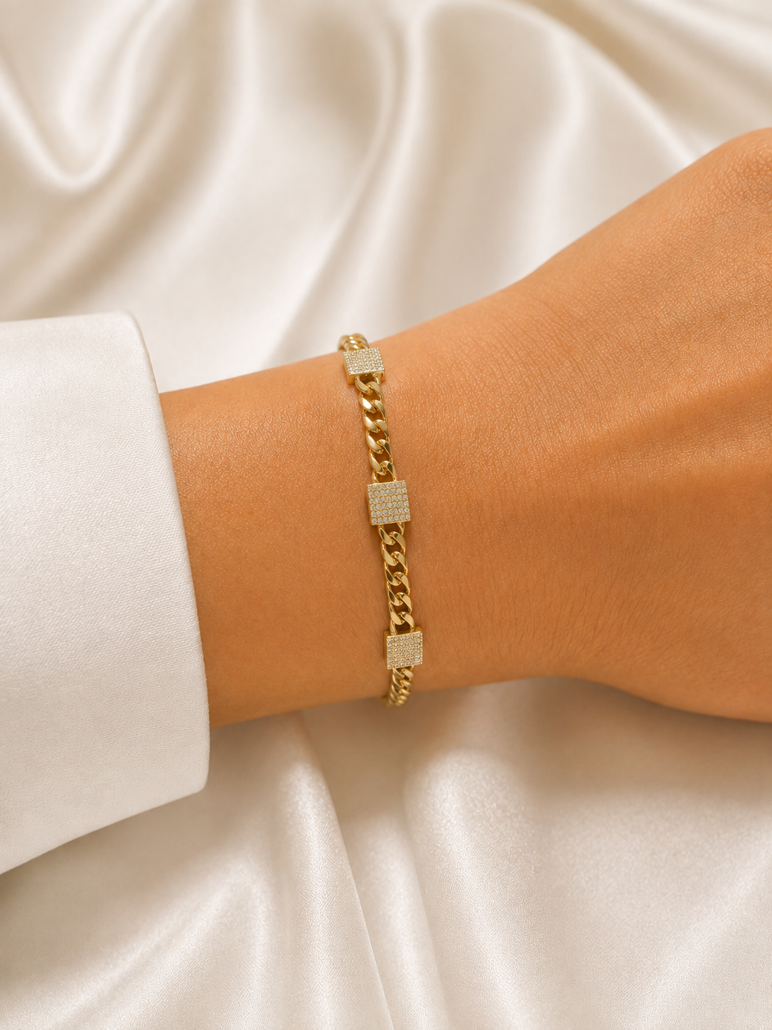 Luxe Pavé Cuban Bracelet