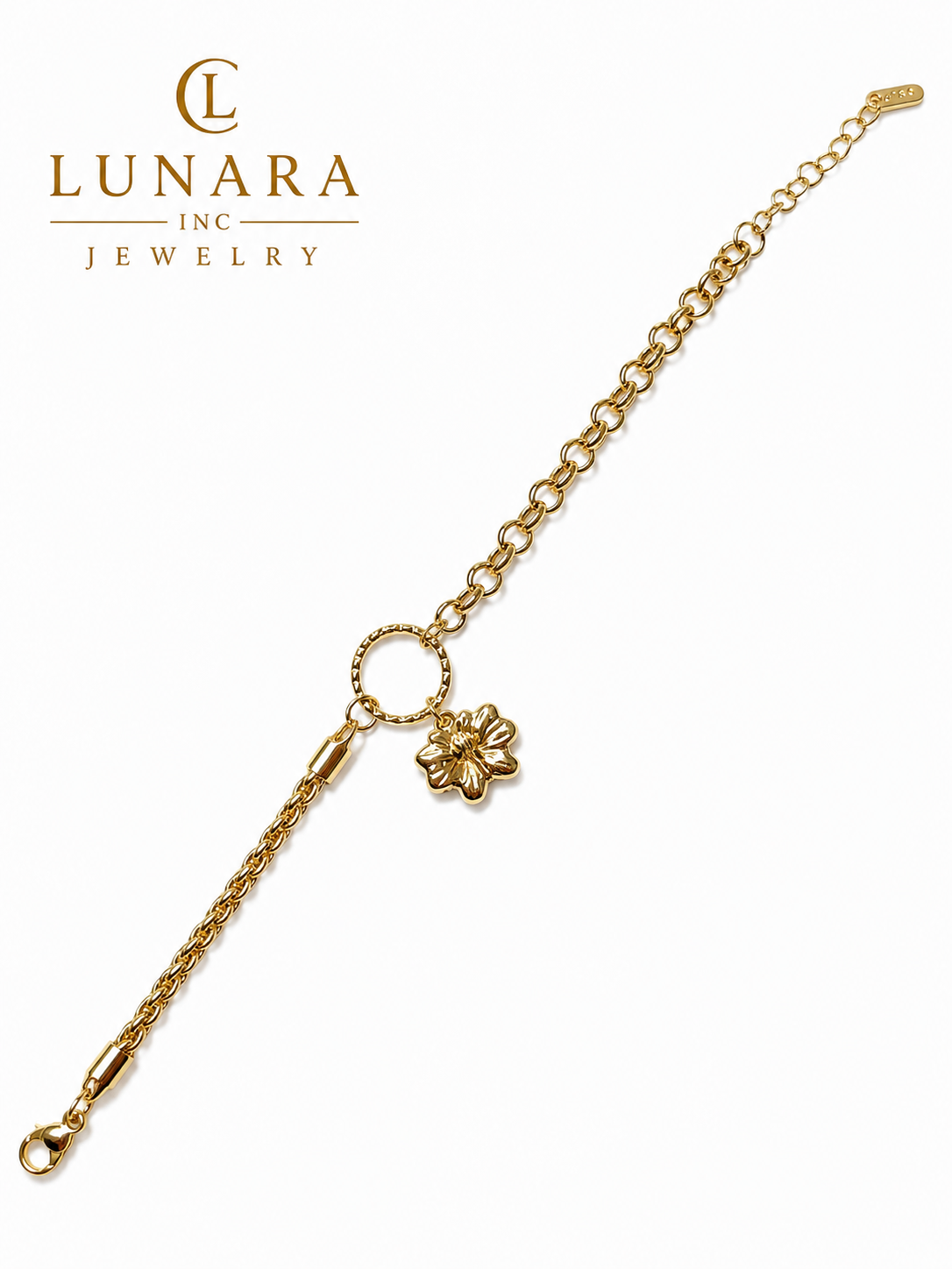 Golden Blossom Charm Bracelet