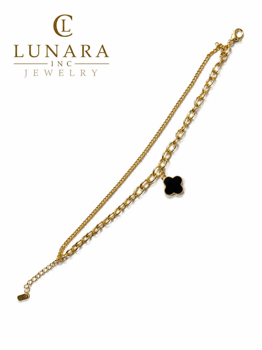 Midnight Charm Layered Bracelet