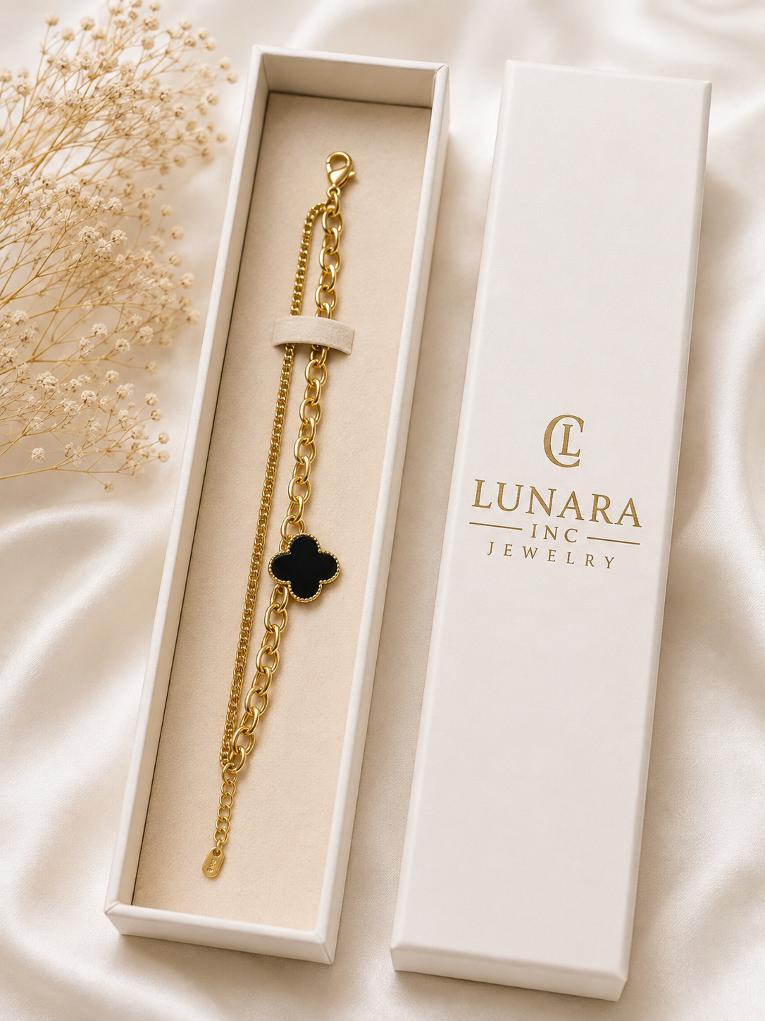 Midnight Charm Layered Bracelet
