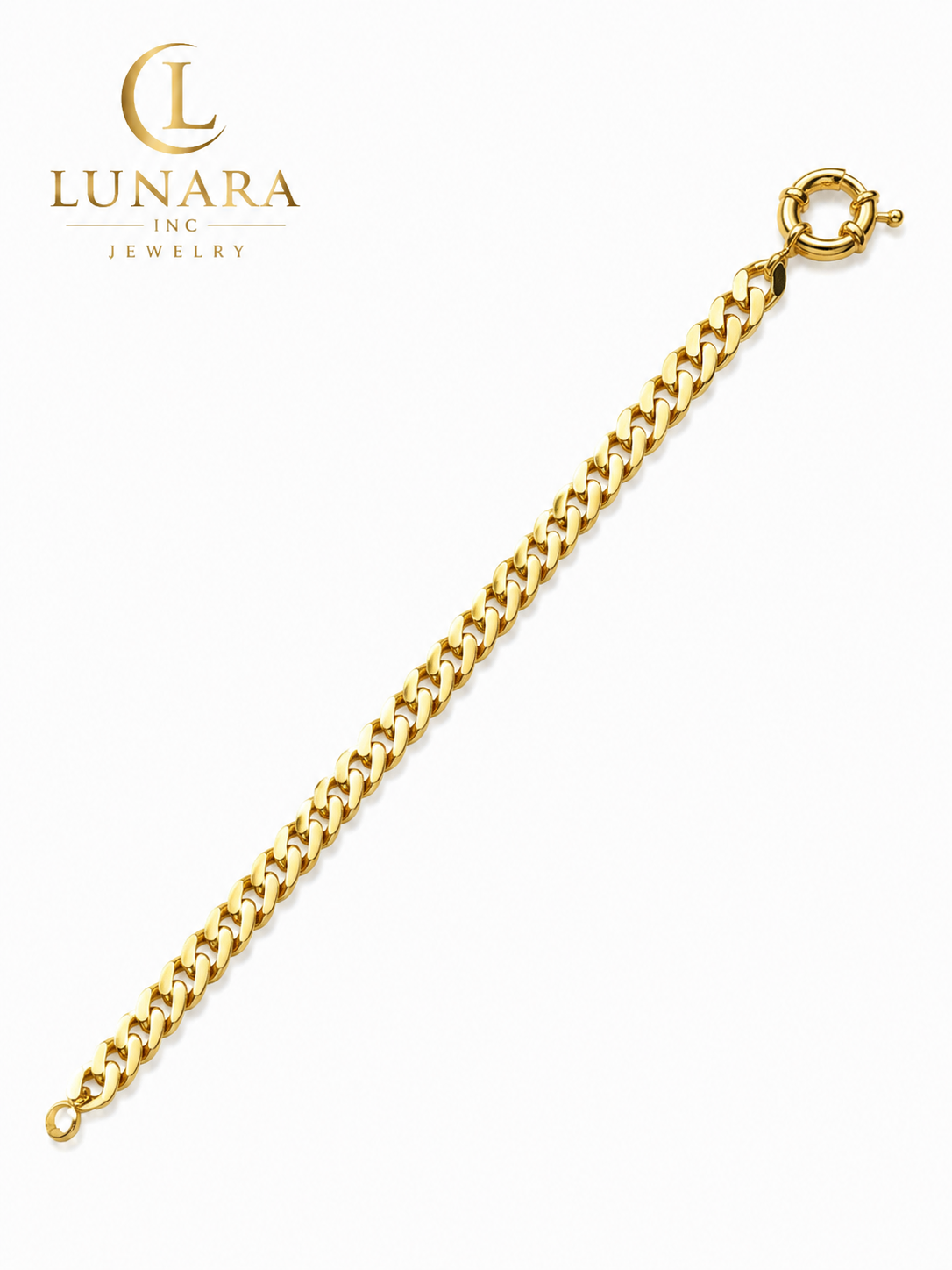Lunara Classic Cuban Link Gold Bracelet