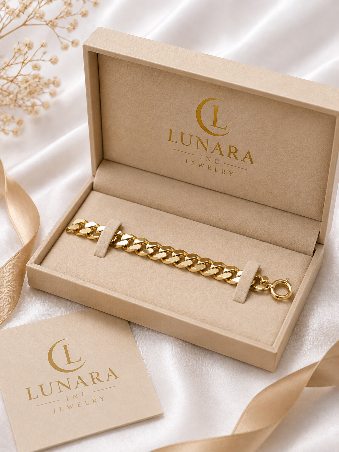 Lunara Classic Cuban Link Gold Bracelet