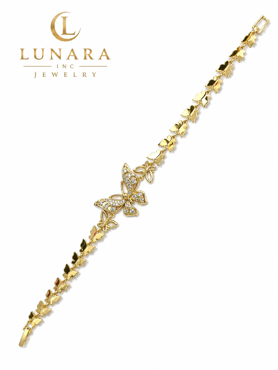 Golden Butterfly Garden Bracelet